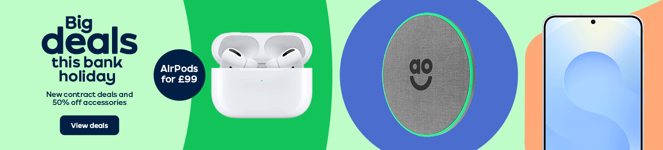 Big deals this bank holiday. Airpods for £99. View deals